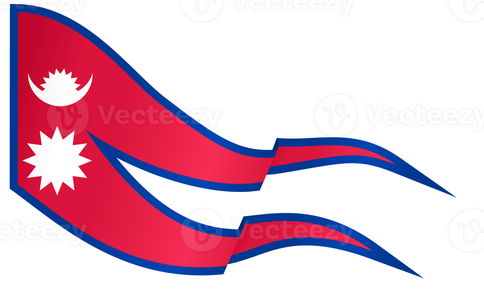 Nepal flag wave png