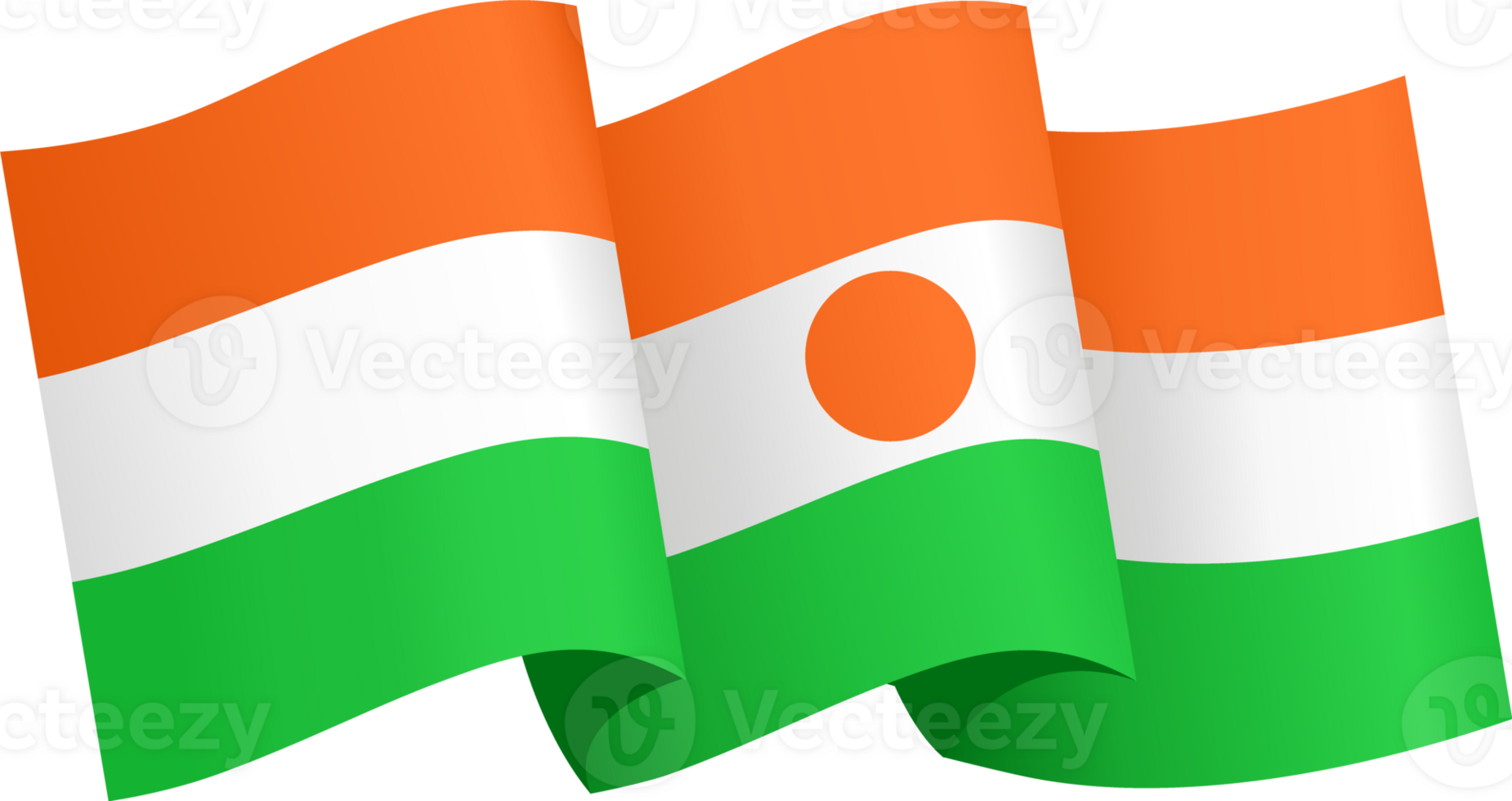 Niger flag wave png