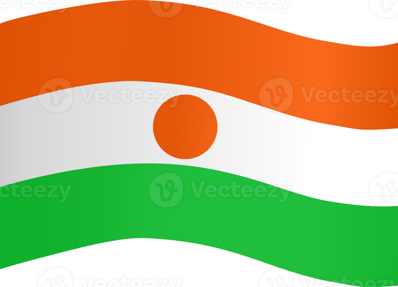 Niger flag wave png