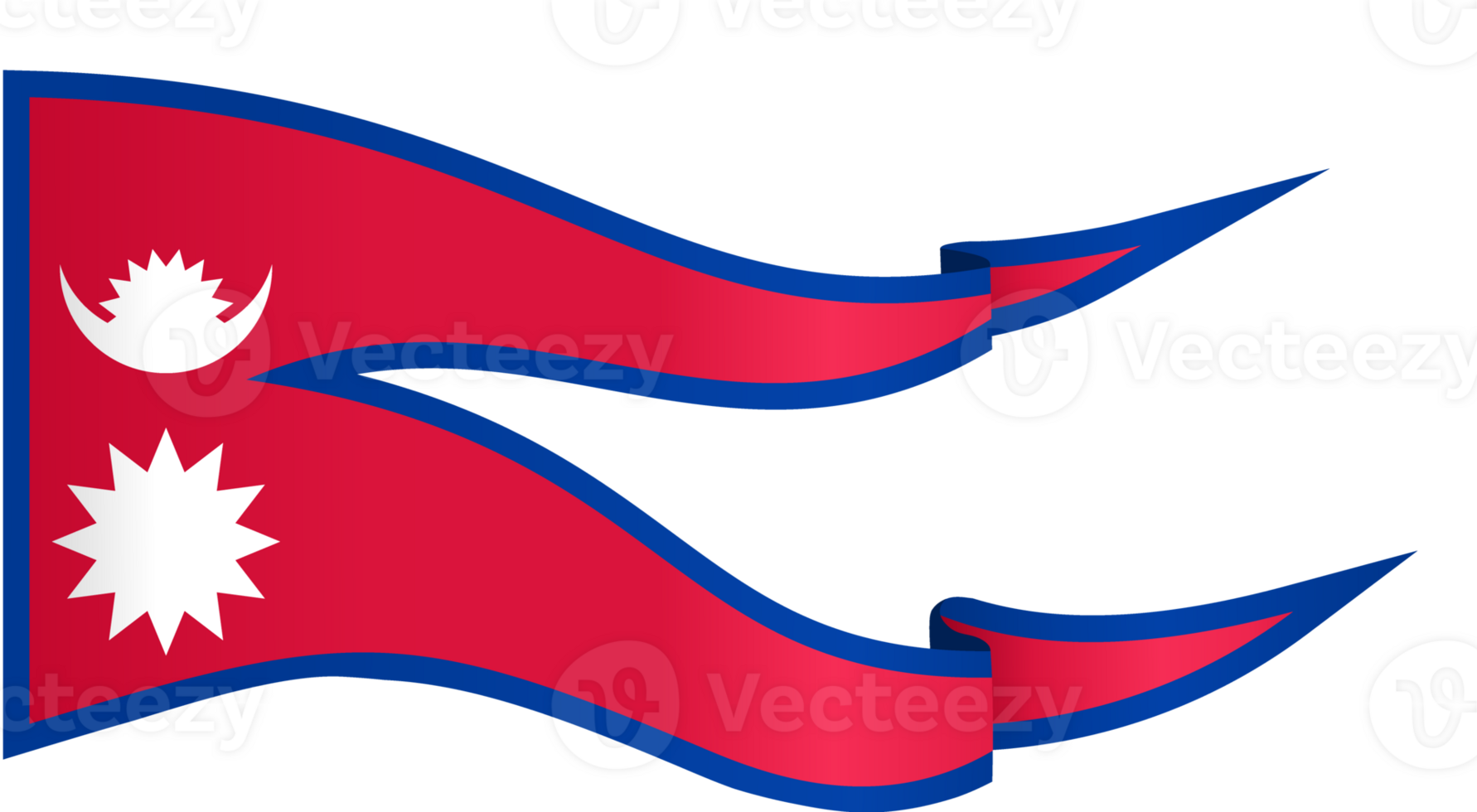 Nepal flag wave png