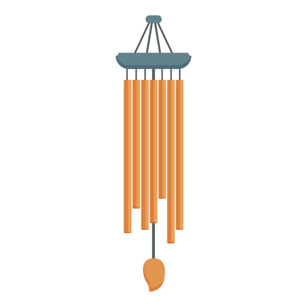 Wind chime icon cartoon vector. Music home wave vector