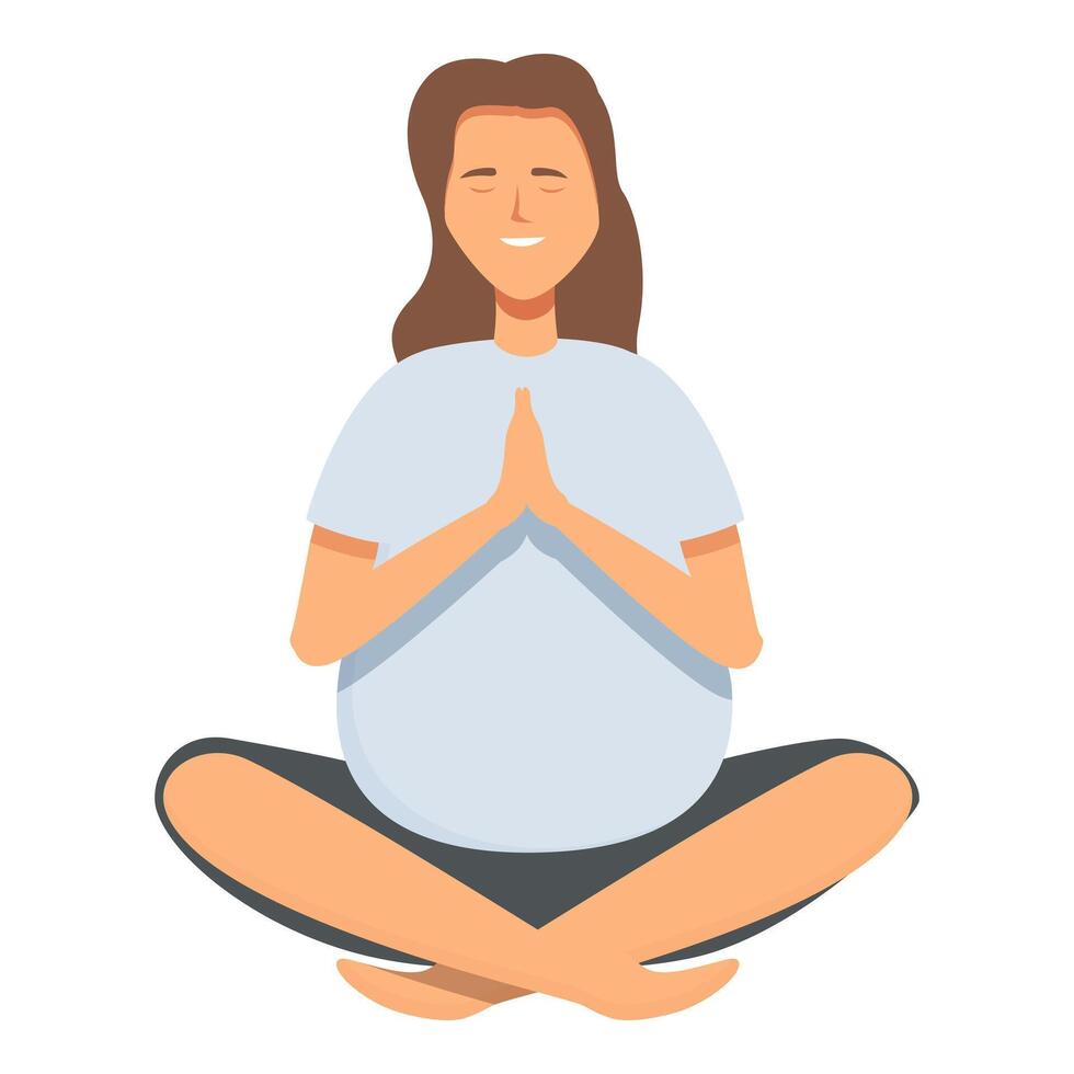 hembra relajarse meditación icono dibujos animados vector. clase gimnasio salud vector