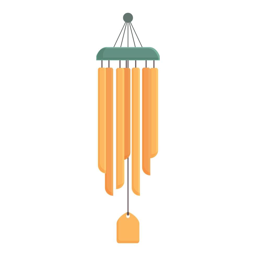 Instrument wind chime icon cartoon vector. Vacation festival vector