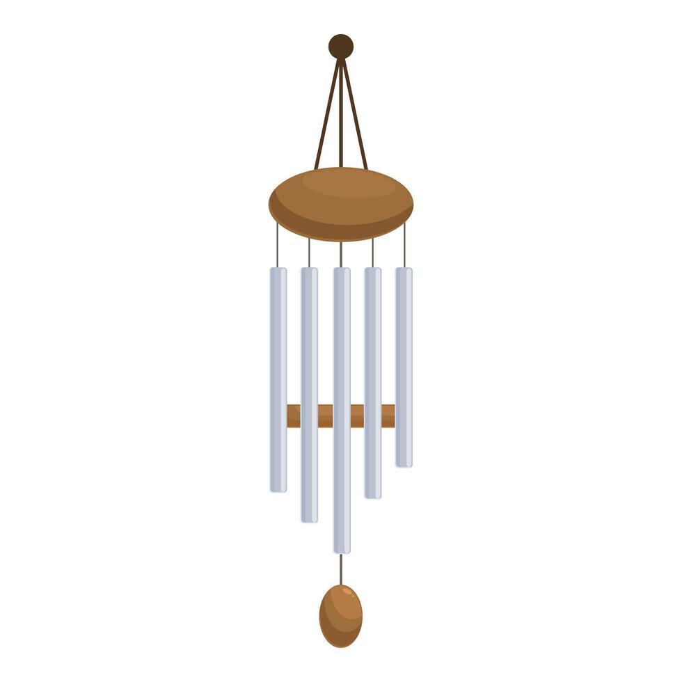 Hang wind chime icon cartoon vector. Vacation fair vector