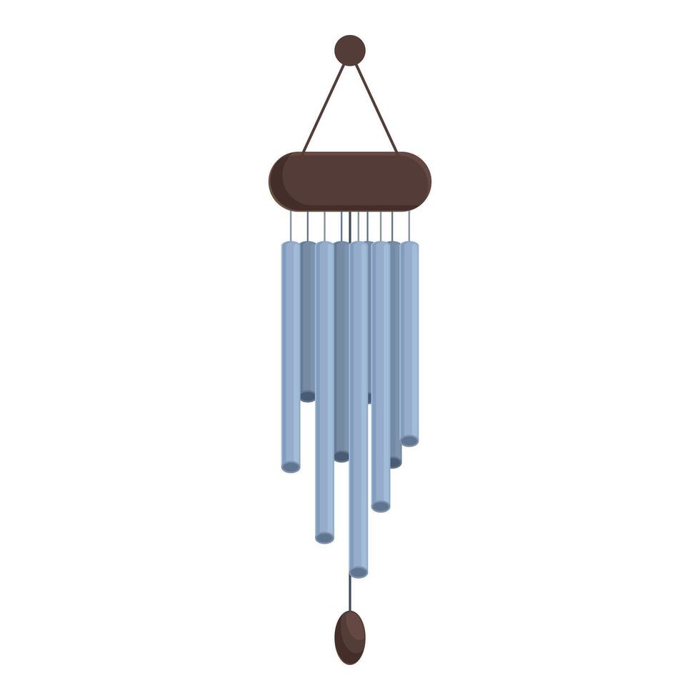 Bar wind chime icon cartoon vector. Vacation morning vector