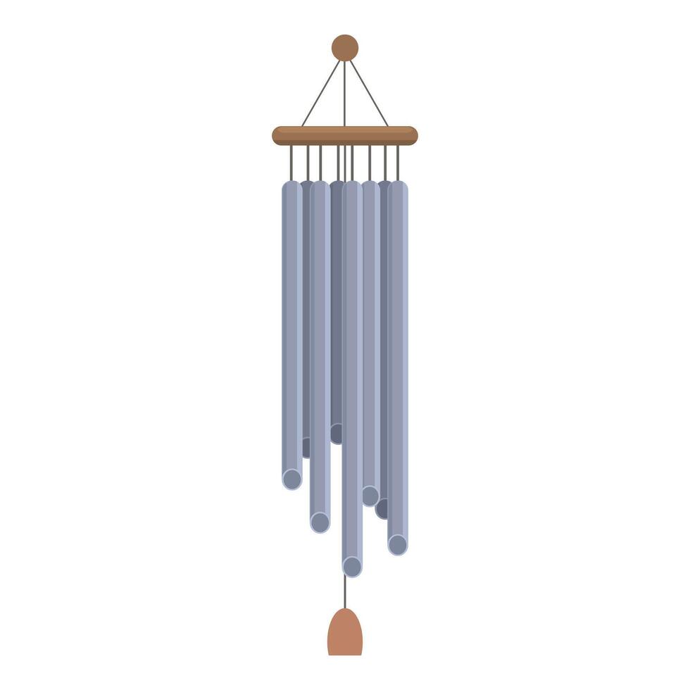 Asian wind chime icon cartoon vector. Sound nature hang vector