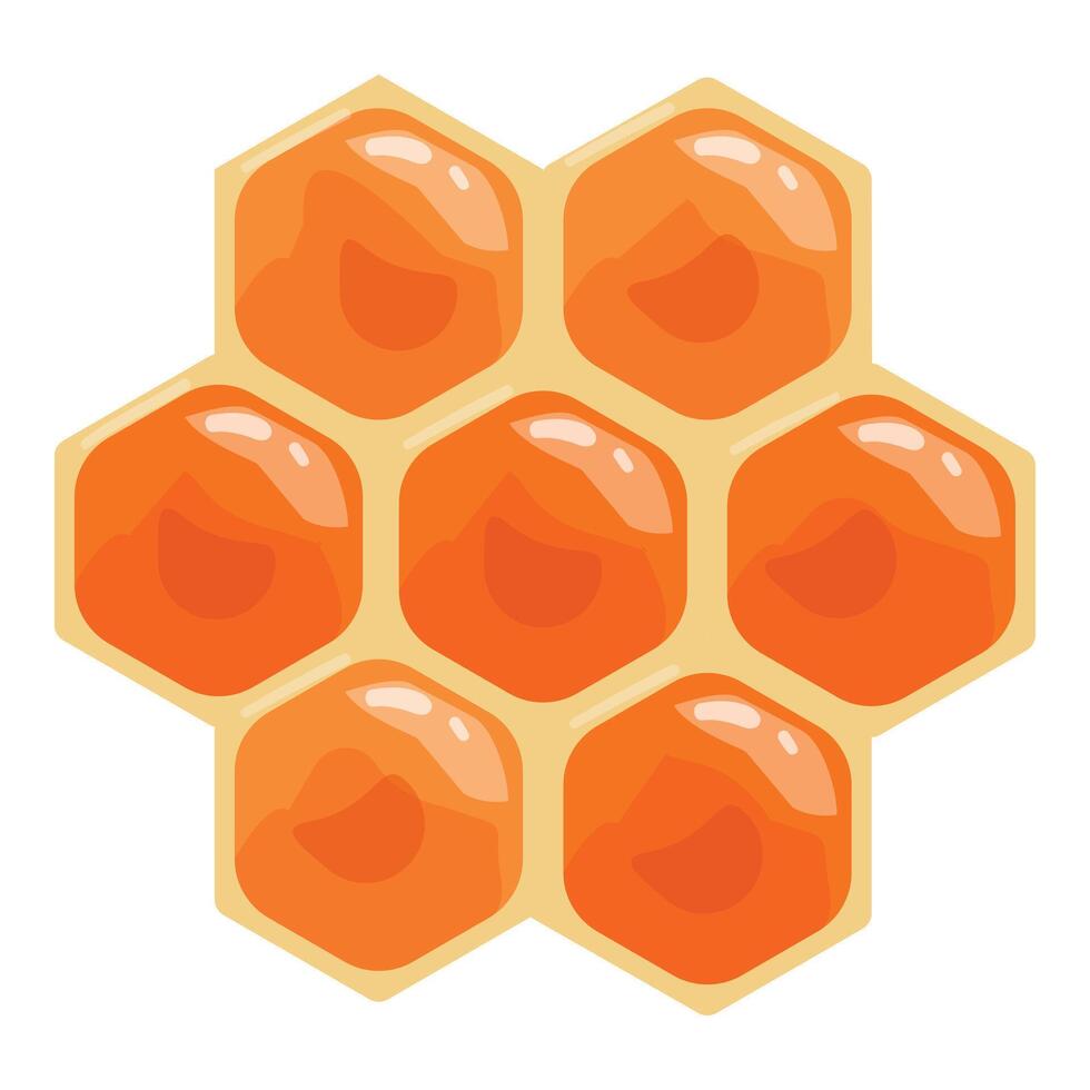 Organic honey comb icon cartoon vector. Nature bio dessert vector