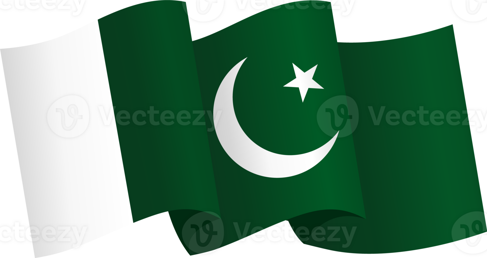 Pakistan flag wave png