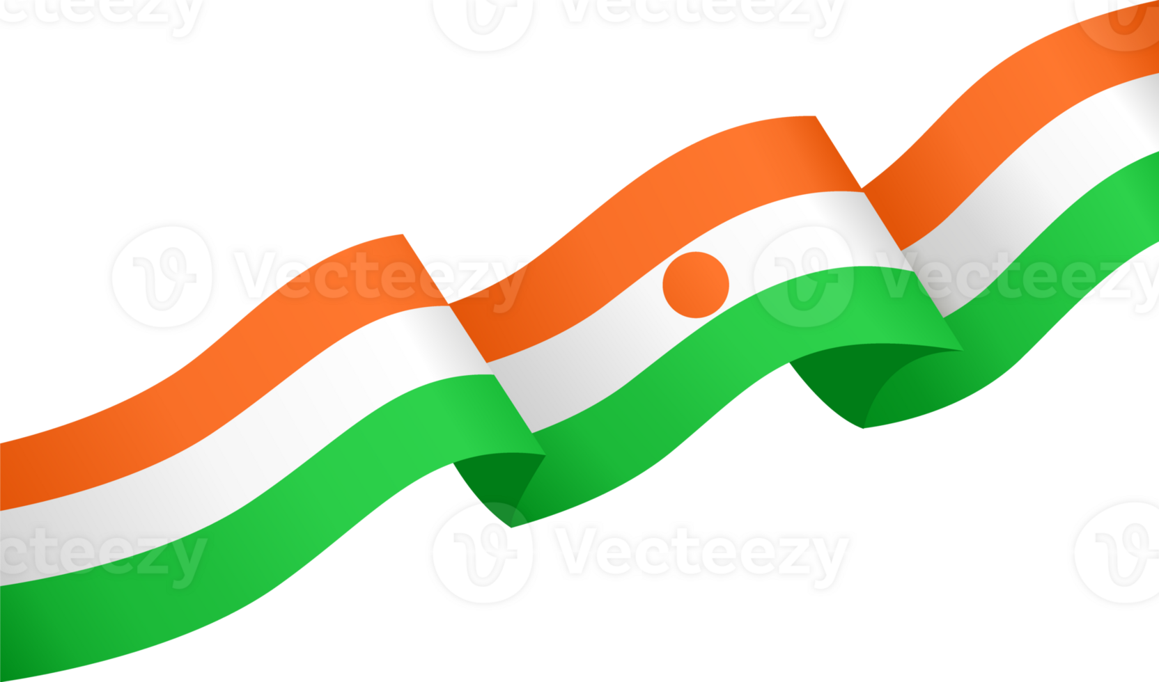 Niger flag wave png
