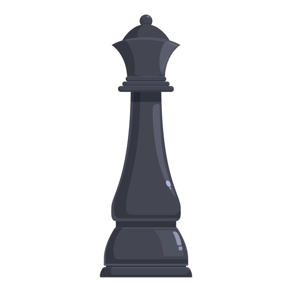 Queen play chess icon cartoon vector. Piece of logic board vector