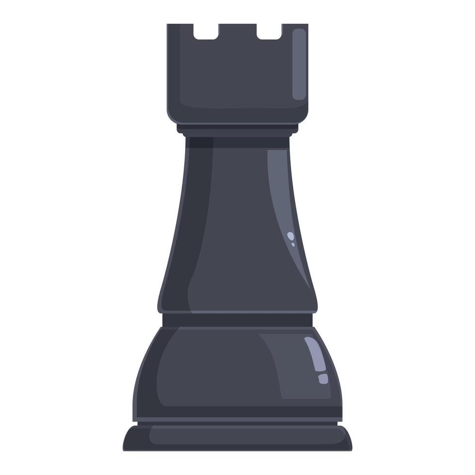 Chess tower piece icon cartoon vector. Castle classroom vector