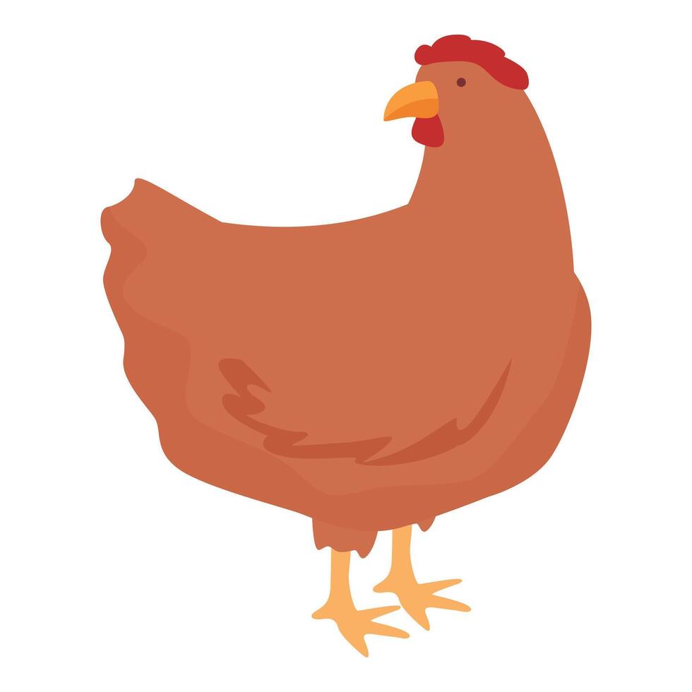 pollo pájaro icono dibujos animados vector. granjero pueblo vector