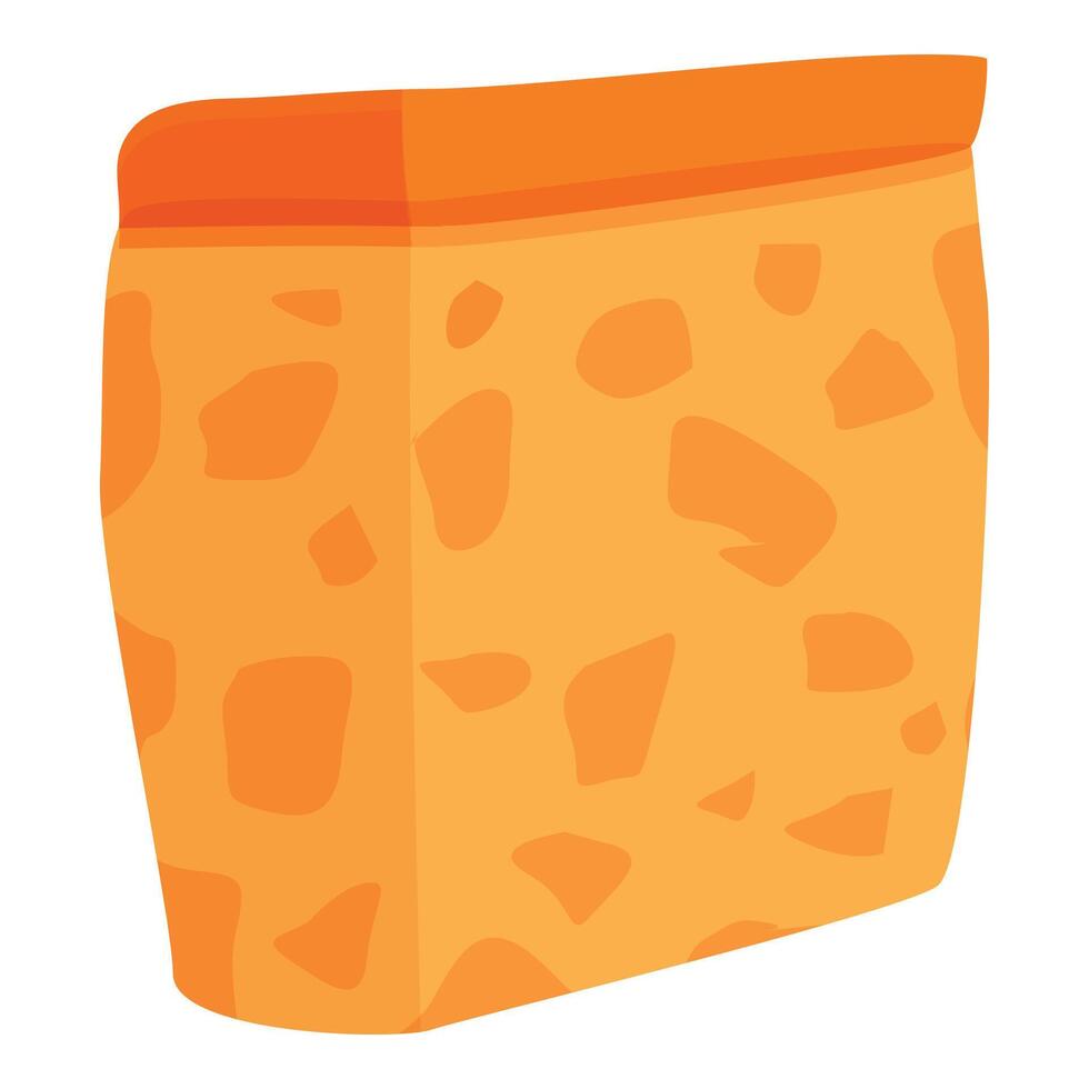 Small bread croutons icon cartoon vector. Dietary cubes vector