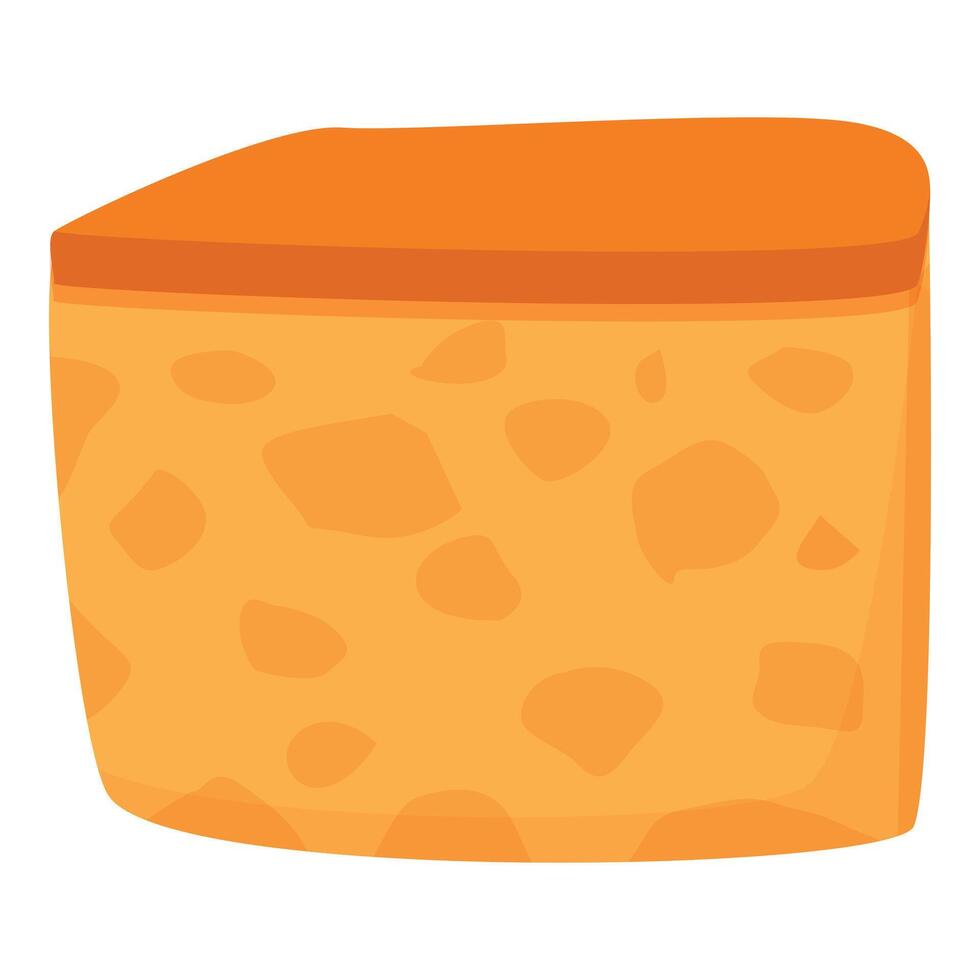 Cube bread croutons icon cartoon vector. Piece menu vector