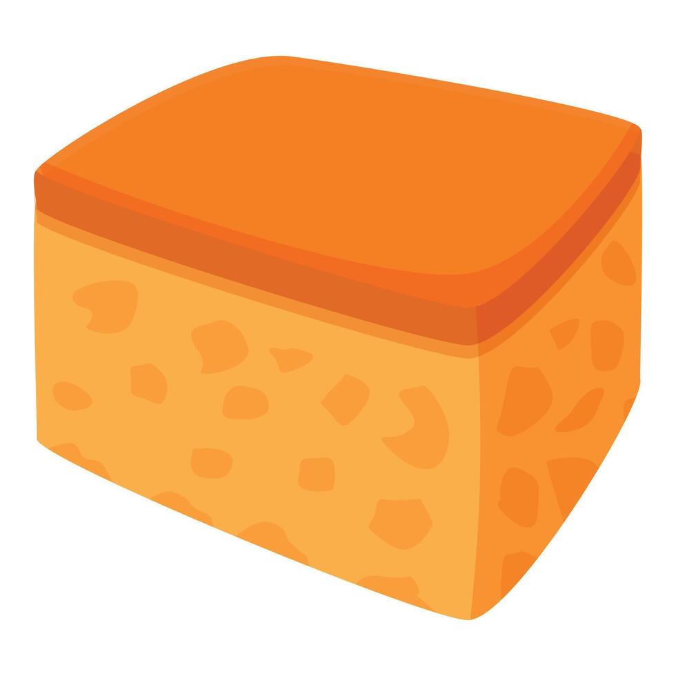 Garlic bread croutons icon cartoon vector. Small food cooking vector