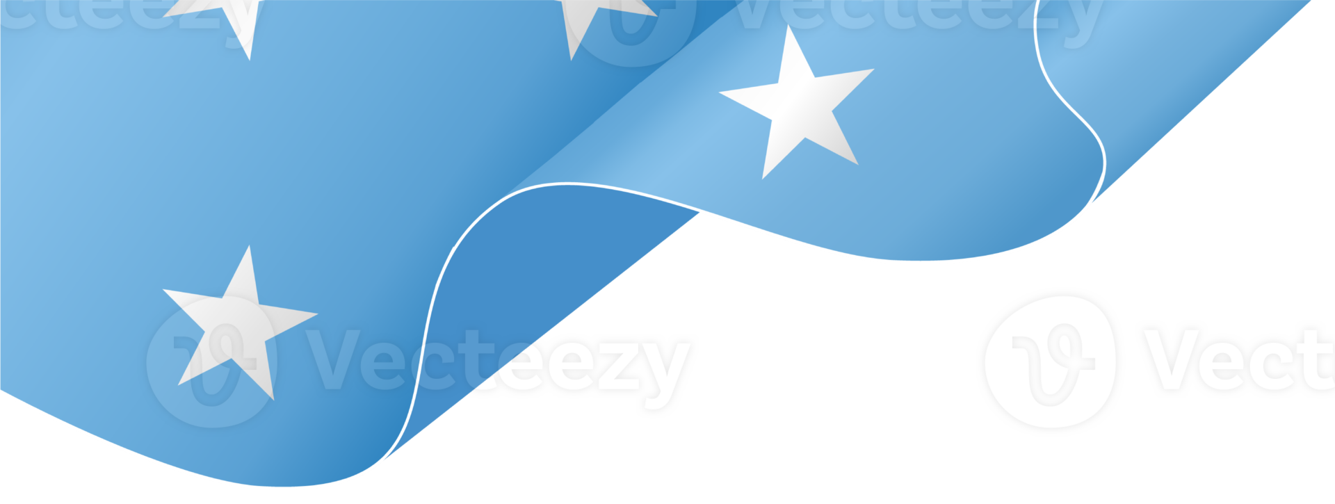 Micronesia flag wave png