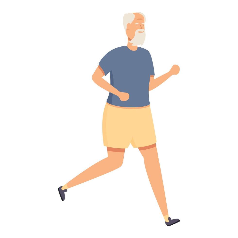 Adult morning running icon cartoon vector. Workout jogging vector