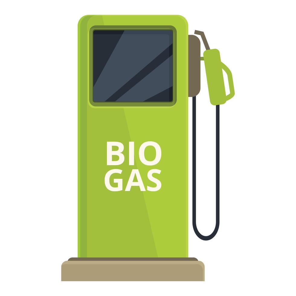 Bio gas station icon cartoon vector. Natural eco energy vector