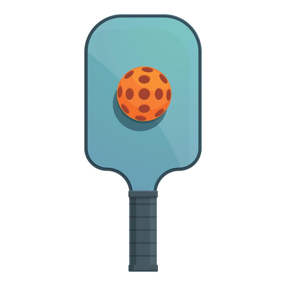 Team tennis paddle icon cartoon vector. Racket pickleball vector