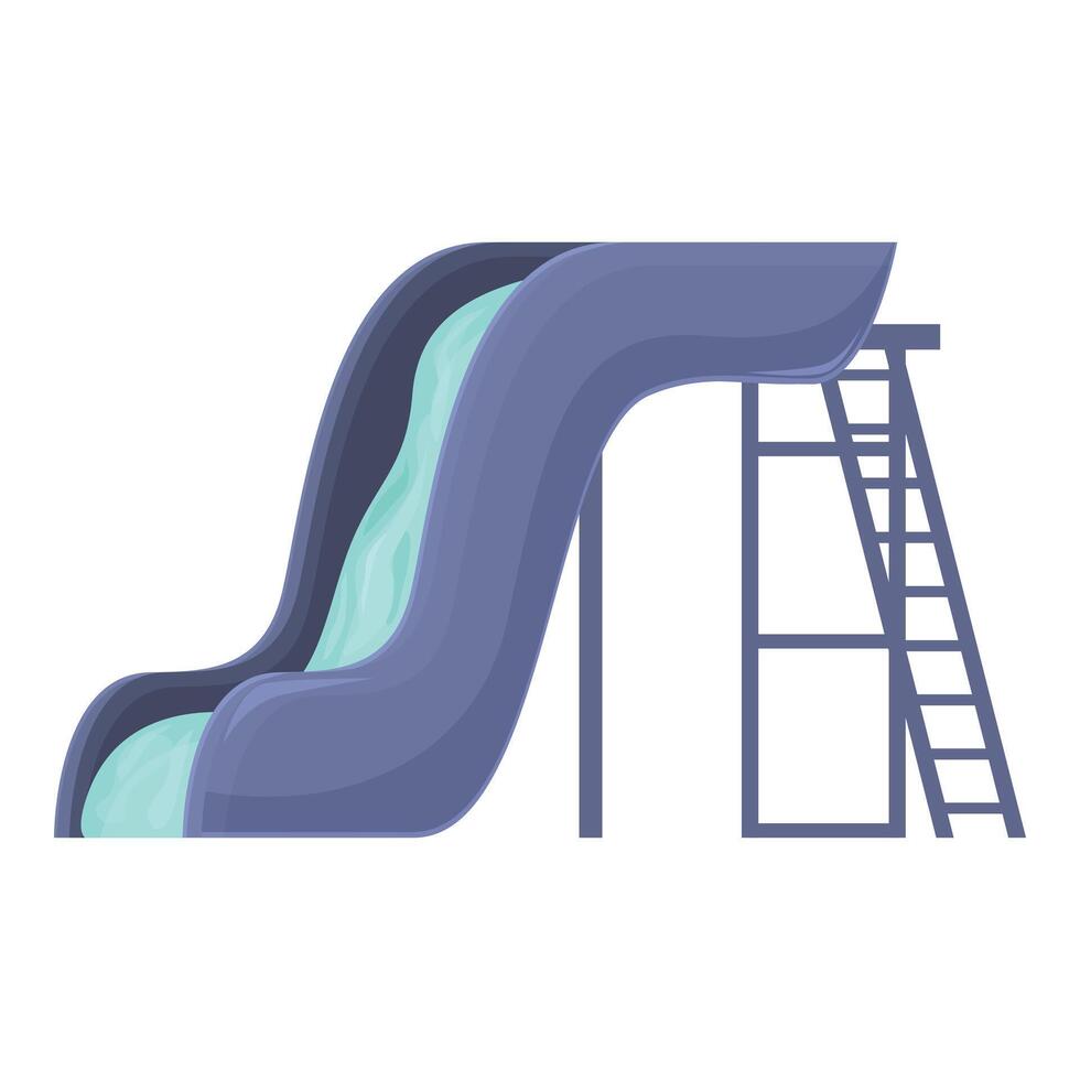 Small water slide icon cartoon vector. Play body air vector