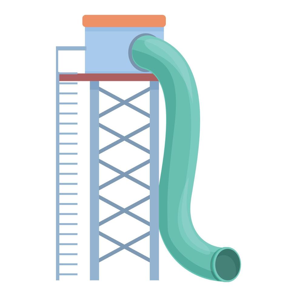 Water slide party icon cartoon vector. Tube aqua vector