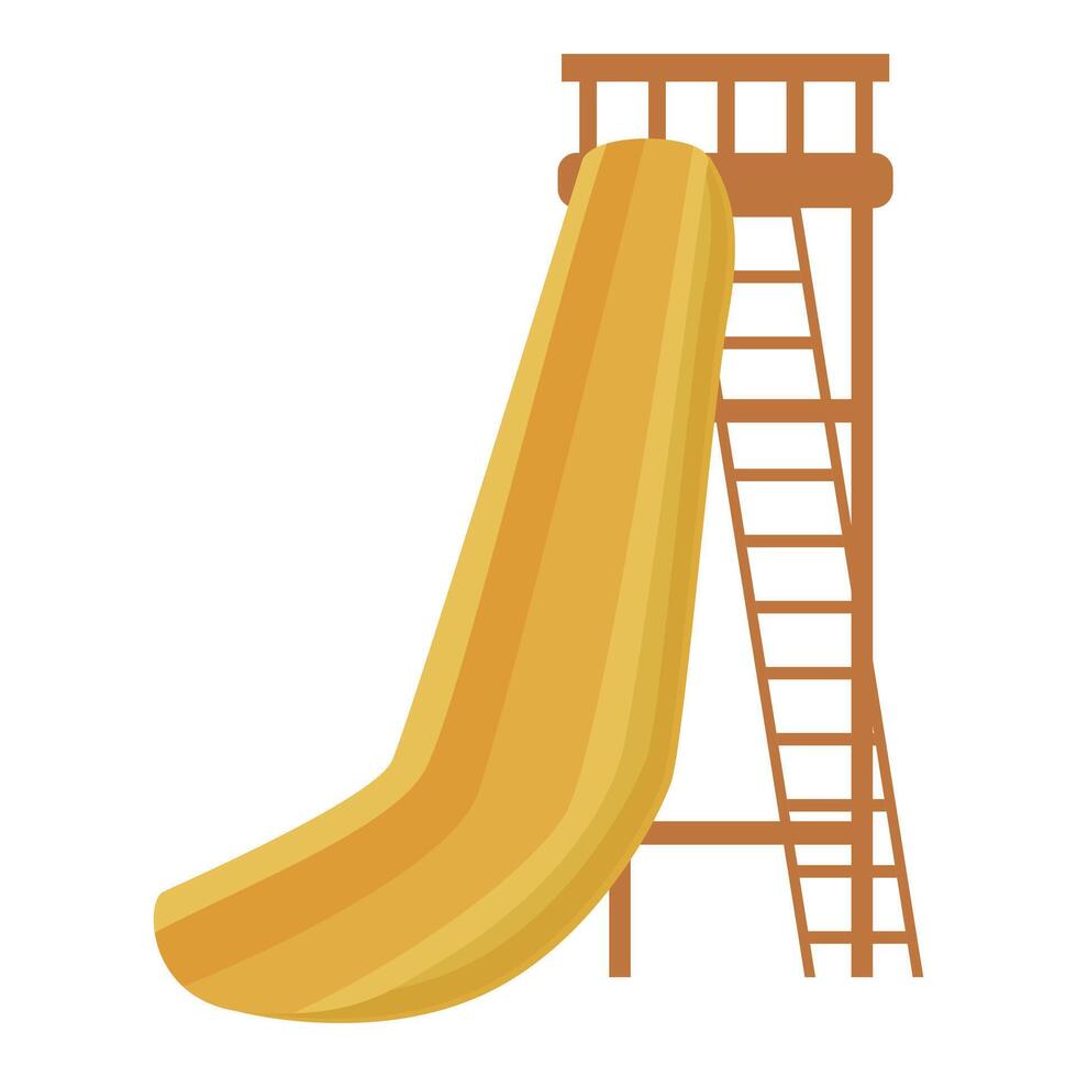 Water slide icon cartoon vector. Aquapark recreation vector