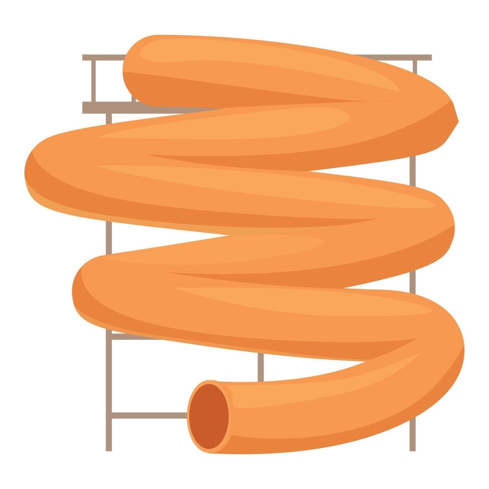 Aquapark slide icon cartoon vector. Water sea wave vector