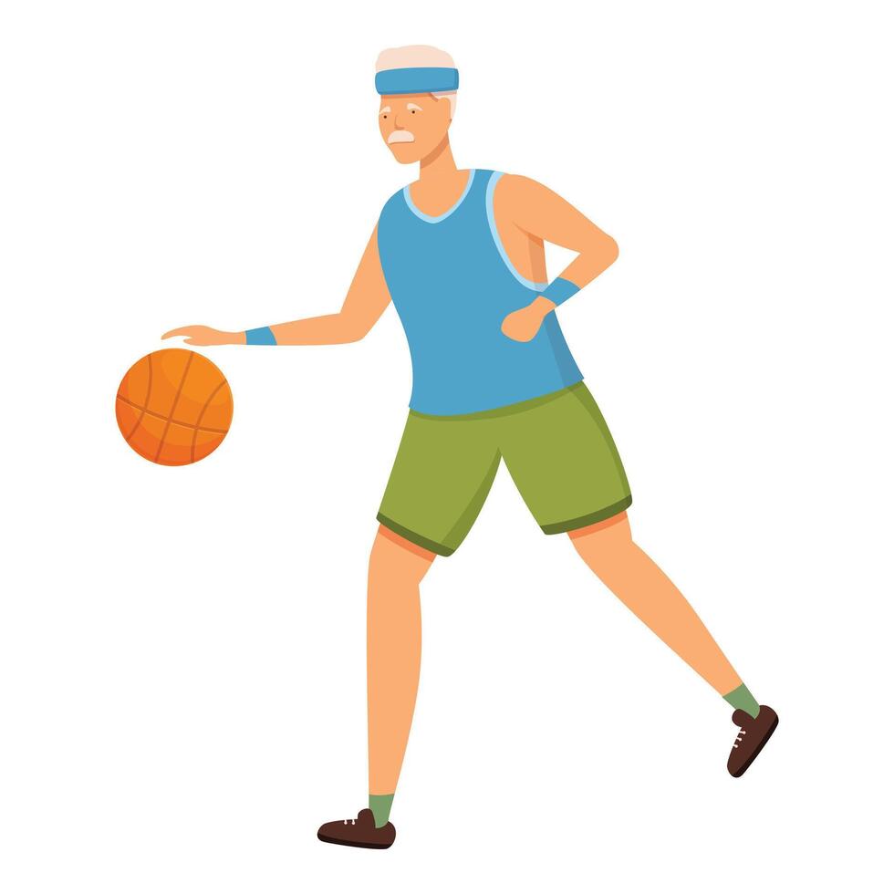 Motion basketball player icon cartoon vector. Engage athlete vector