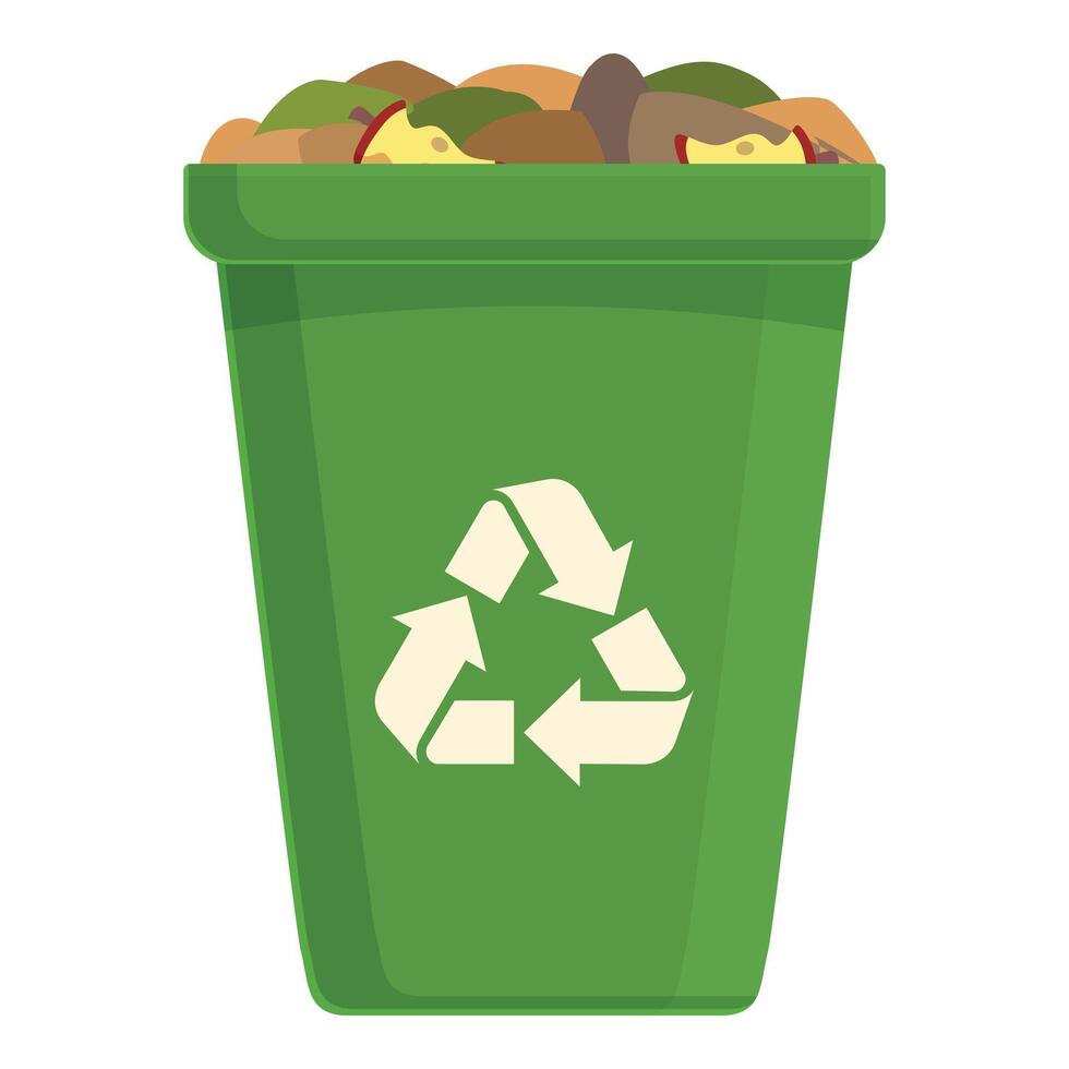 Waste eco box icon cartoon vector. Bio mass energy fuel vector