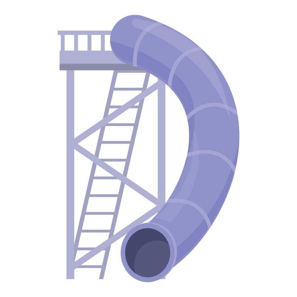 Fun tube slide icon cartoon vector. Aqua water slide vector