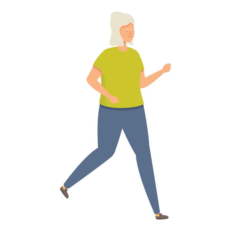 Morning age running icon cartoon vector. Care senior nature vector