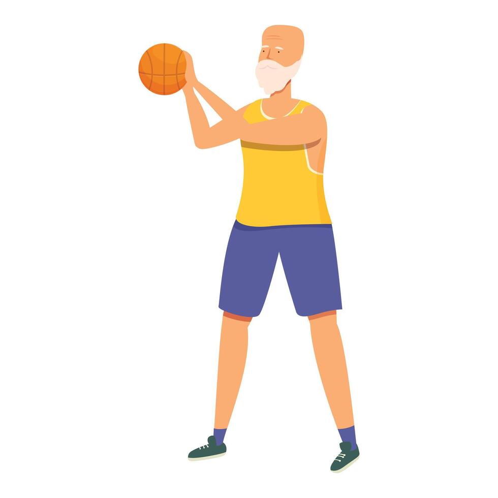 Catch basketball ball icon cartoon vector. Active workout sport vector