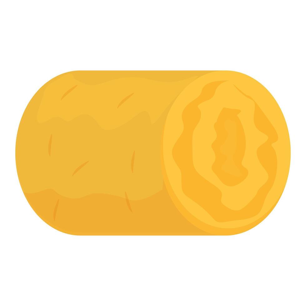 Wheat hay roll icon cartoon vector. Pig farm vector