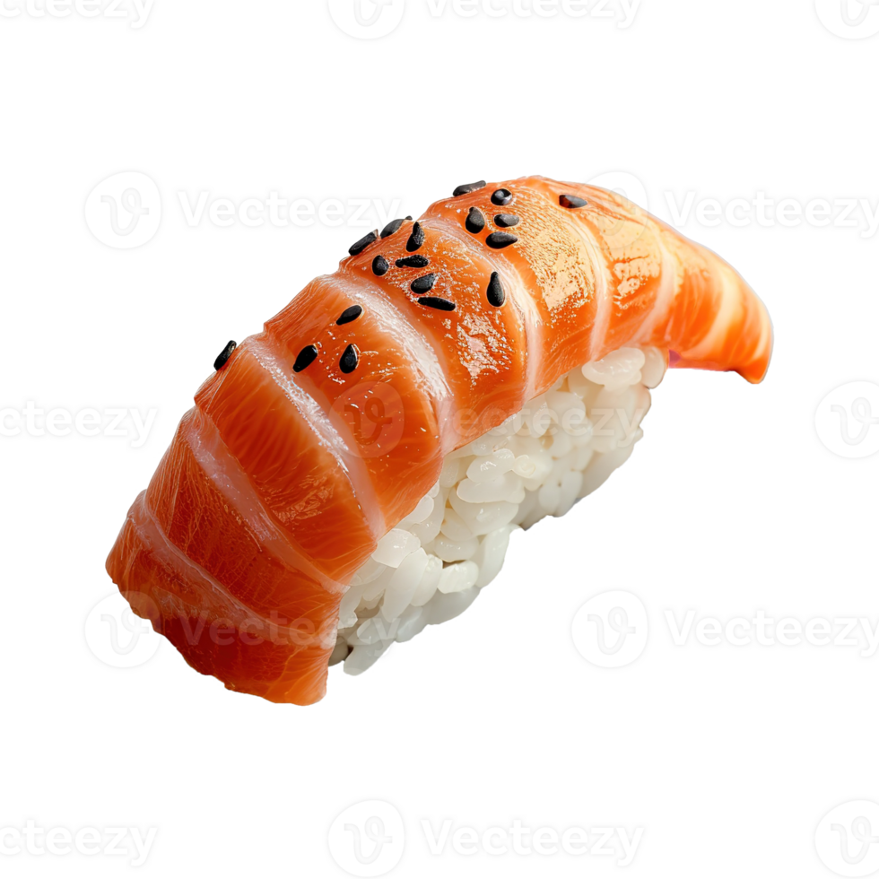 AI generated Delicious sushi rolls isolated on transparent background png