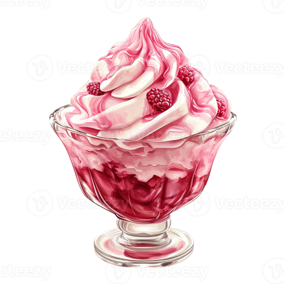 AI generated Shaved ice cream isolated on transparent background png