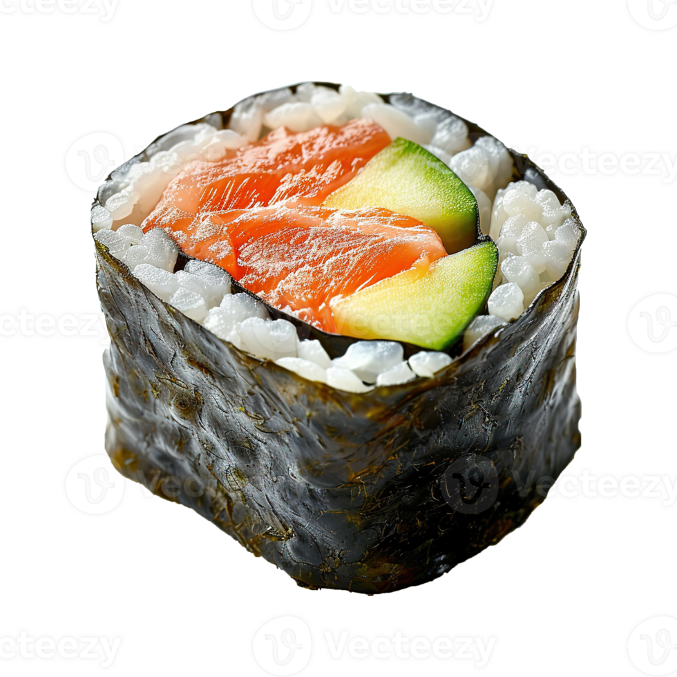 AI generated Delicious sushi rolls isolated on transparent background png