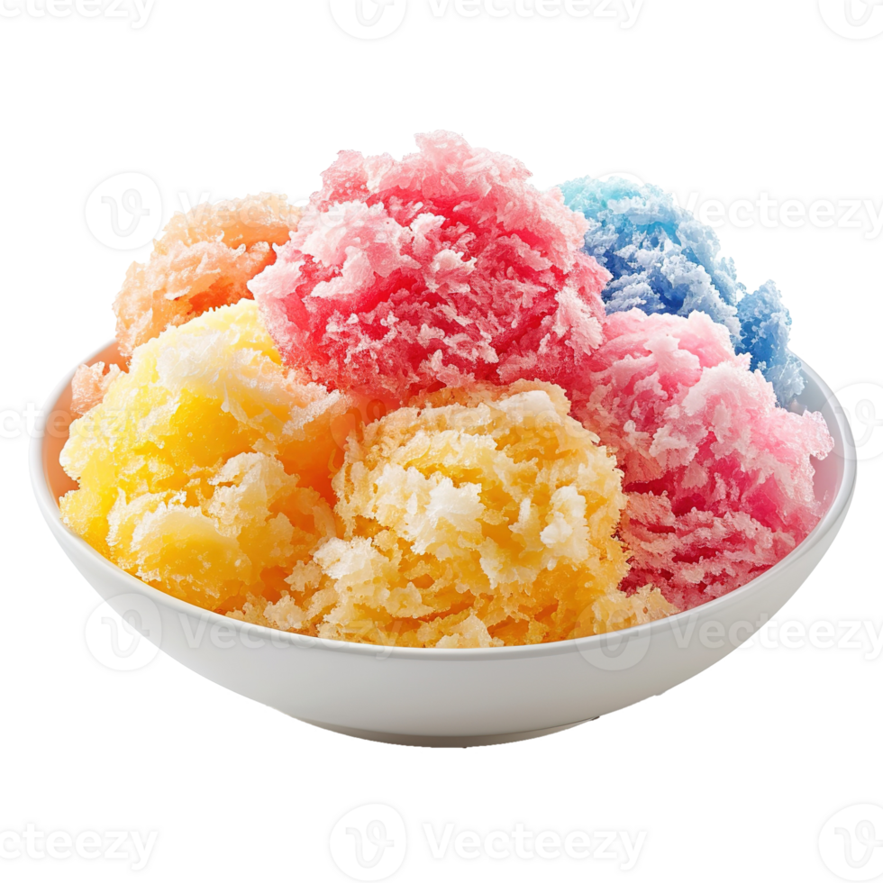 AI generated Shaved ice cream isolated on transparent background png