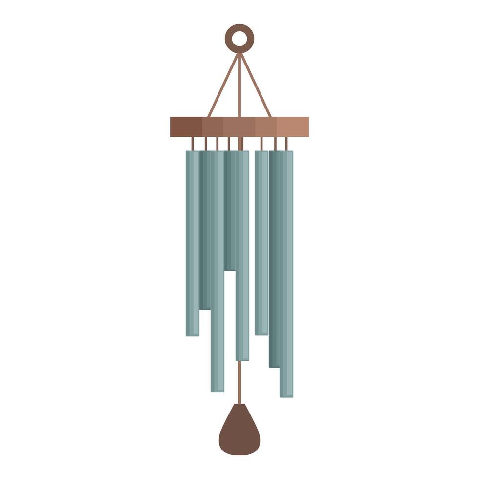 Wave wind chime icon cartoon vector. Sound nature bell vector