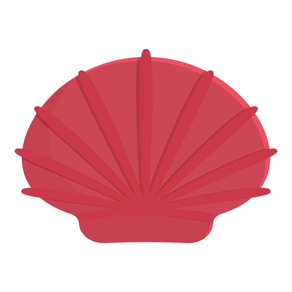 Bali red shell icon cartoon vector. Sea beach travel vector