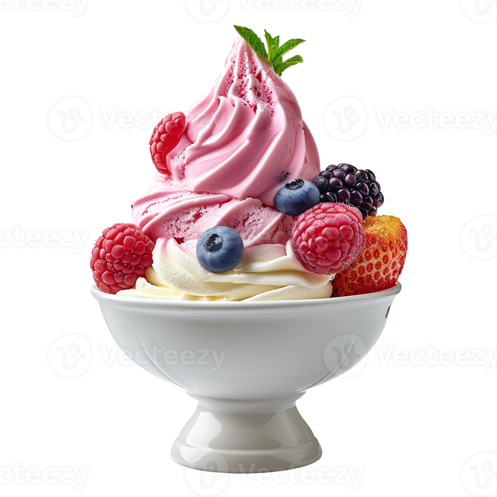 AI generated Shaved ice cream isolated on transparent background png