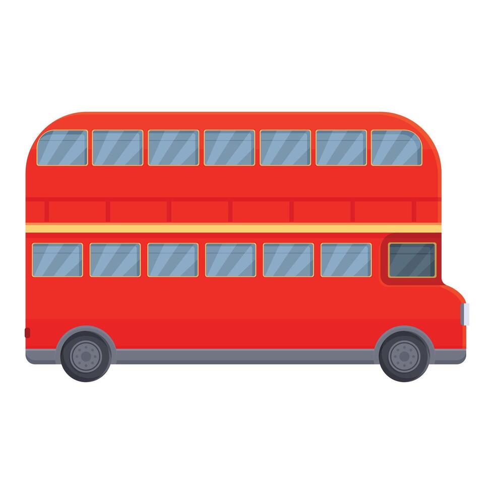 England red bus icon cartoon vector. Excursion classic tourism vector