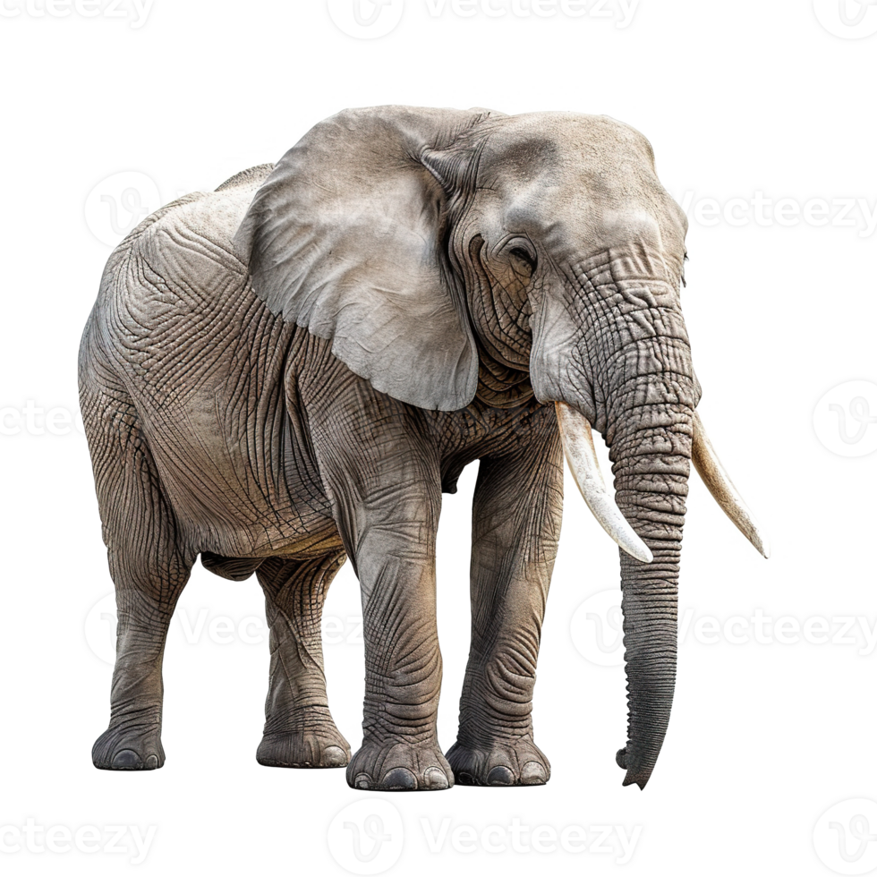 ai gerado elefante isolado em transparente fundo png