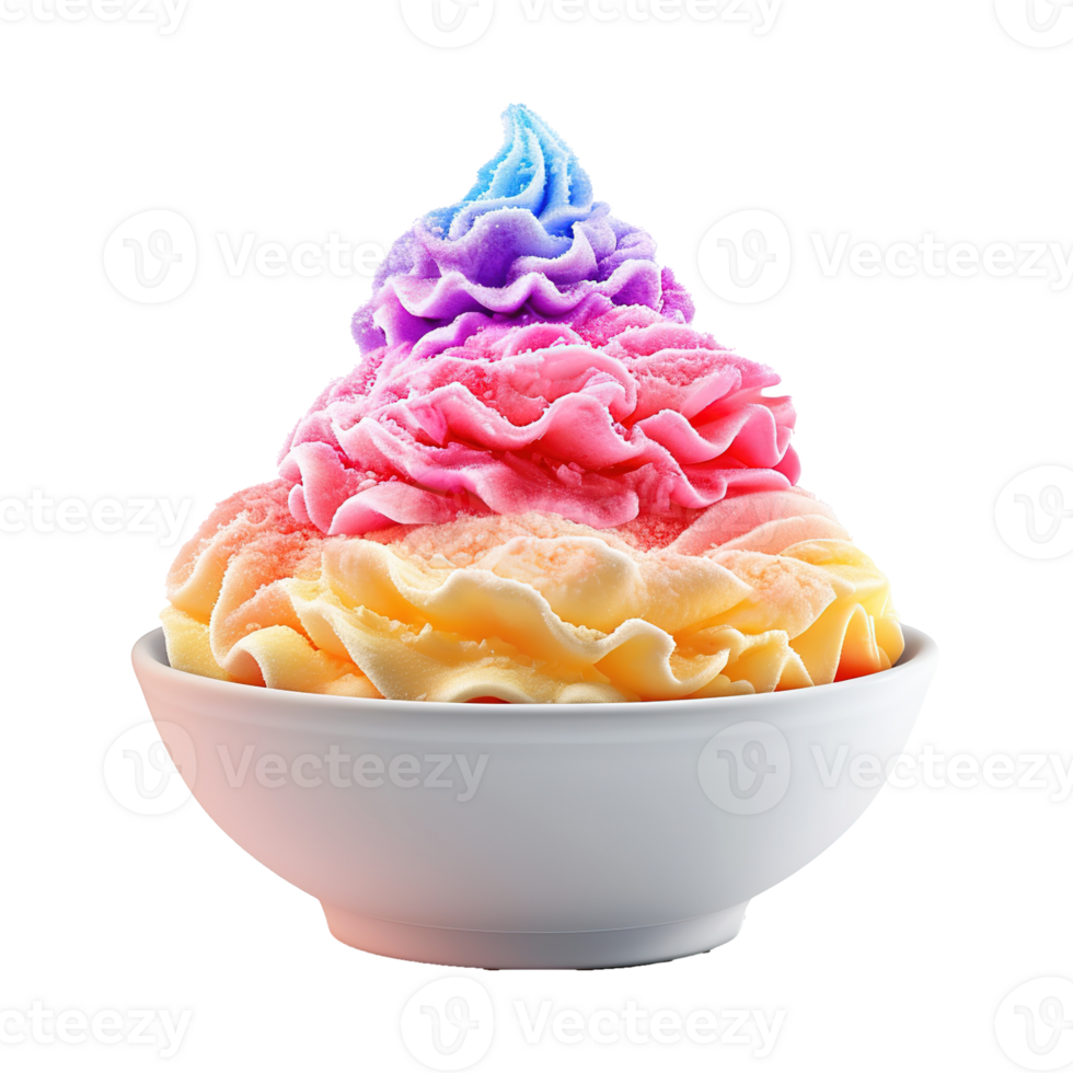 AI generated Shaved ice cream isolated on transparent background png
