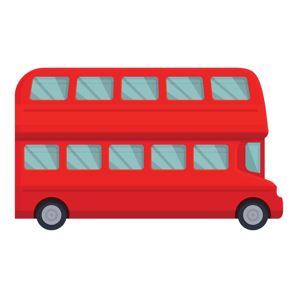 Public english bus icon cartoon vector. Classic tourism vector