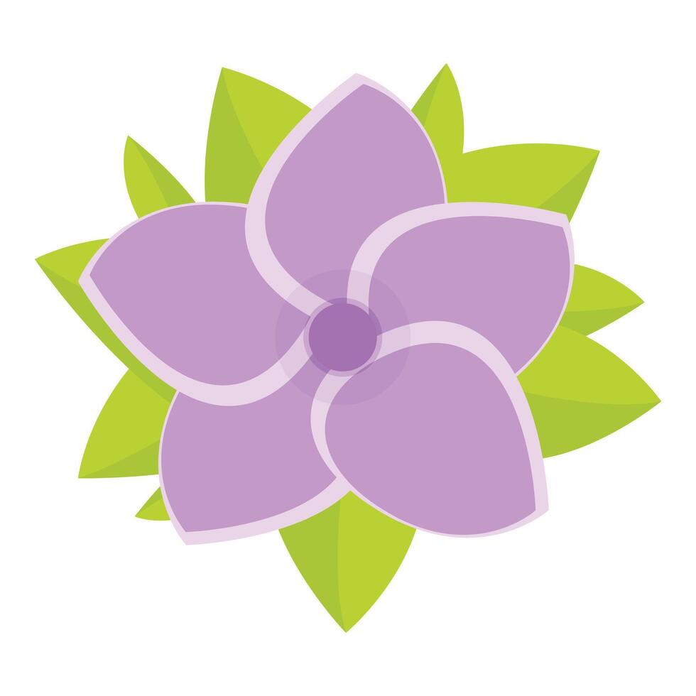 Violeta bali flor icono dibujos animados vector. verano naturaleza vector