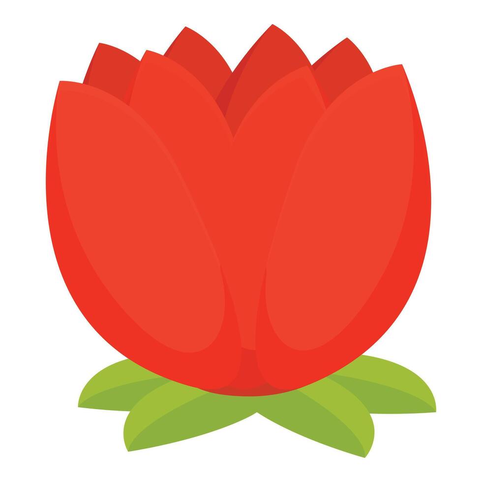 Red Bali flower icon cartoon vector. Celebration nature vector