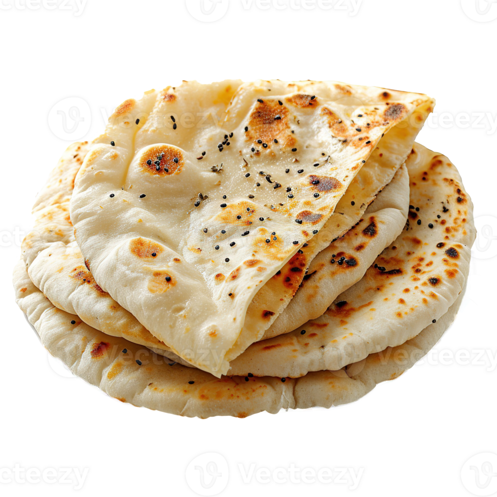 AI generated Stuffed flatbread isolated on transparent background png