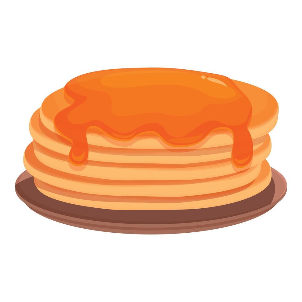 Diet pancakes product icon cartoon vector. Maple syrup vector