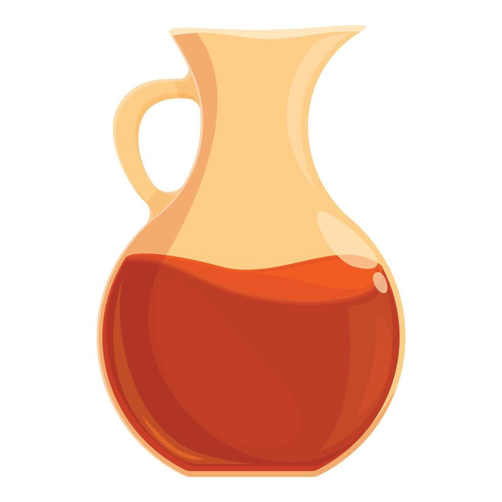 Jug maple syrup icon cartoon vector. Pure product vector