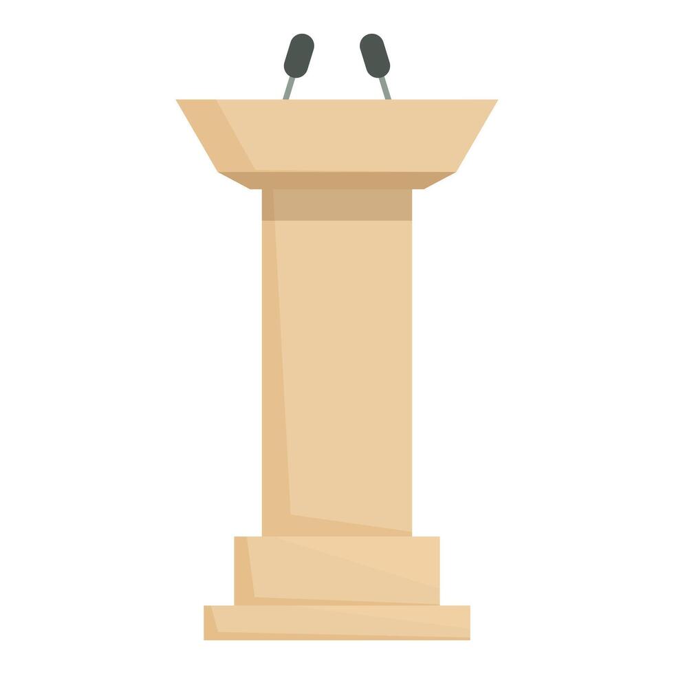 Pulpit tribune icon cartoon vector. Rostrum business vector